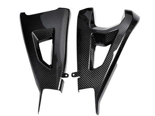 Swingarm Covers in Glossy Twill Weave Carbon Fiber for Kawasaki ZX10R 2016+