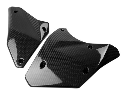 Bottom Engine Covers in Glossy Twill weave Carbon Fiber for Kawasaki H2