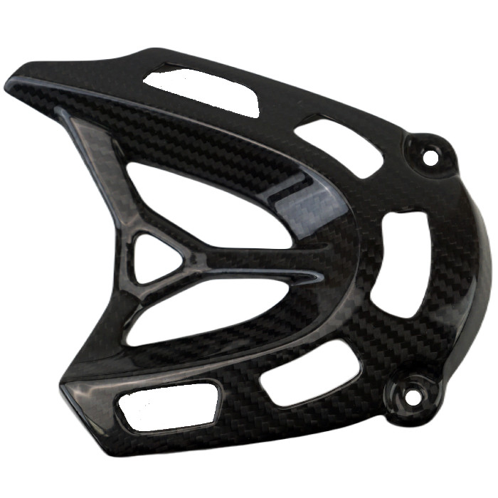 Sprocket Cover in 100% Carbon Fiber for Triumph Scrambler 1200 XC, XE  2019+  (Glossy/Twill)