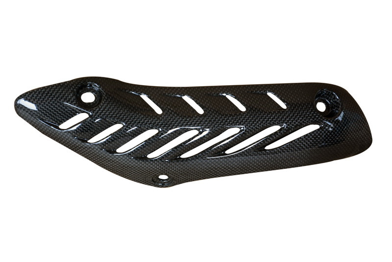 Exhaust Cover (A) in 100% Carbon Fiber for Ducati Monster 821, 1200 (Glossy/Plain)