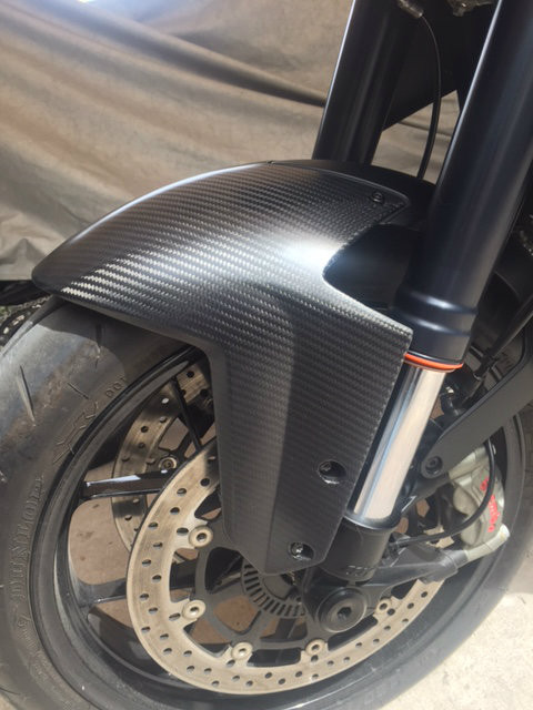 Front Fender (front part) in 100% Carbon Fiber for KTM 1290 Super