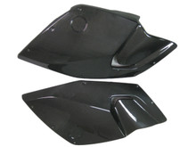 Carbon front fairing covers on the light for BMW K1300S