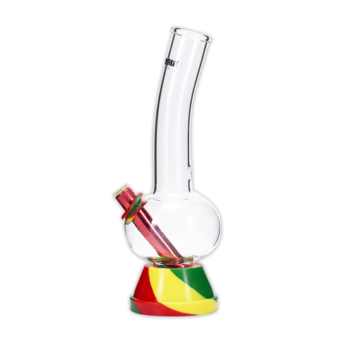 501506587 - GLASS BONG - RASTA BASE 24MM x 34MM 3MM THICK ZAP SQUASH WATERFALL