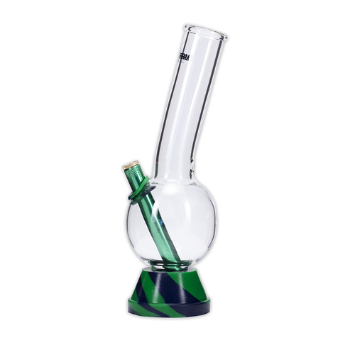 501506591 - GLASS BONG - BLUE/GREEN BASE 26MM x 38MM 4MM THICK DECIMATOR WATERFALL
