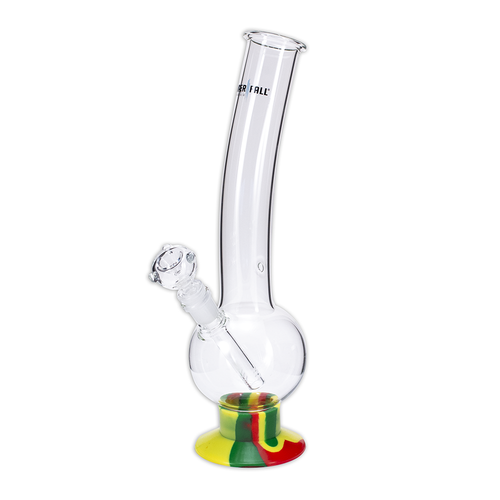 501506584 - GLASS BONG - RASTA BASE 33MM x 42MM 3MM THICK ELIMINATOR WATERFALL