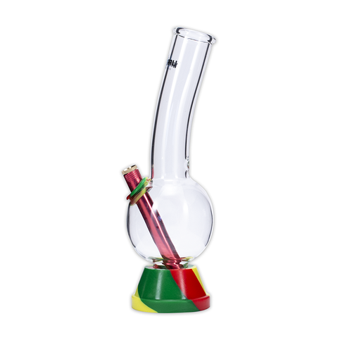 501506590 - GLASS BONG - RASTA BASE 26MM x 38MM 4MM THICK DECIMATOR WATERFALL