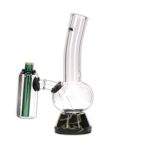 501506598 - GLASS CHAMBER BONG - CAMO BASE 24MM x 34MM 3MM THICK ZAP SQUASH CHAMBER WATERFALL