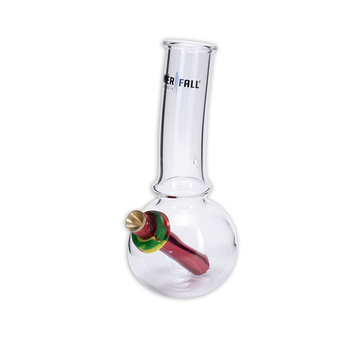 501506593 - GLASS BONG - RASTA 18MM x 30MM 3MM THICK BENT JUNIOR V2 WATERFALL