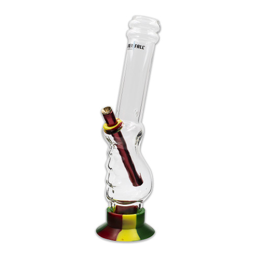 501507188-0001 - GLASS BONG - RAST BASE 33MM x 44MM 4MM THICK WATERFALL - RASTA