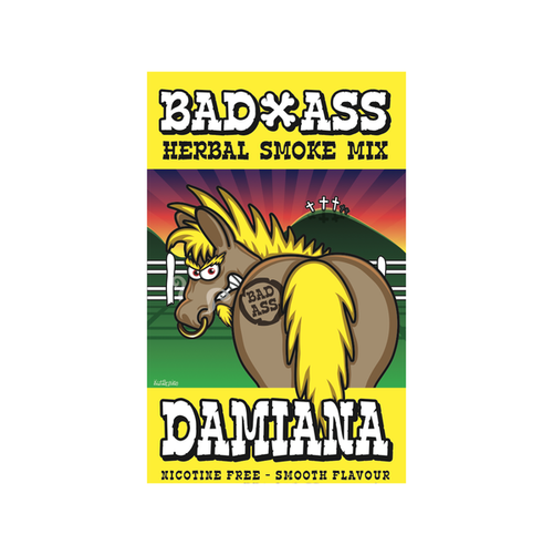 1187 - BAD-ASS DAMIANA HERBAL SMOKE MIX - 4 PACK