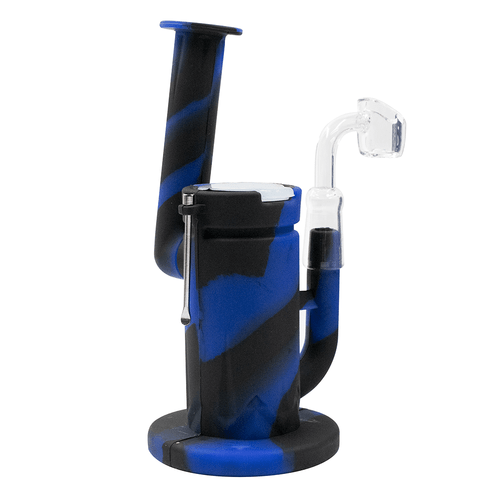 501508244-0003 - BONG- SILICONE STEEL DAB 2 - BLACK/BLUE 2 PACK