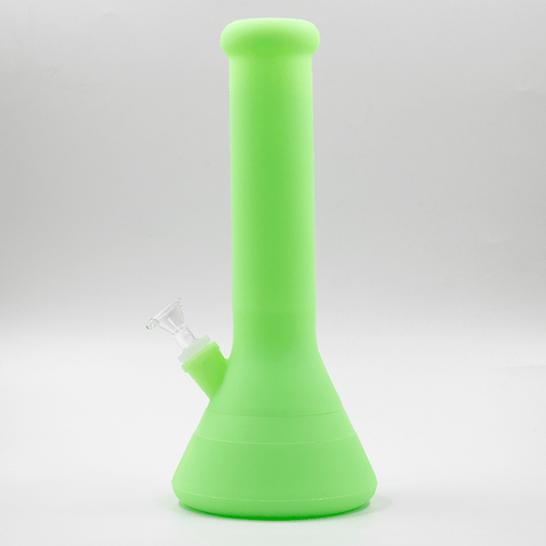 501508249-0001 - BONG-SILICONE TALL BEAKER GLOW - GREEN 2 PACK