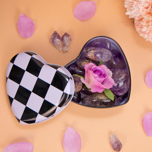 5031663 - Checkers Heart-Shaped Metal Tin - 2 Pack