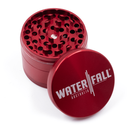 501505859 - Four-Part Aluminium Grinder With Removable Screen - Gloss Red (63mm) - 3 PACK
