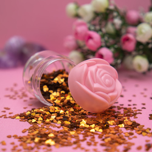 5031634 - Rose Plastic Clear Container - Pink 4 PACK