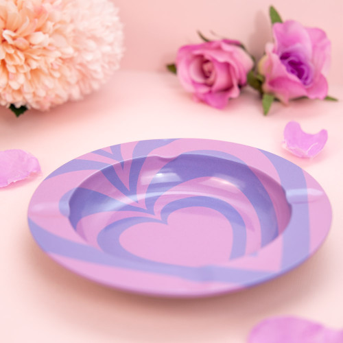 5031653 - Purple Hearts Metal Ashtray - 2 PACK