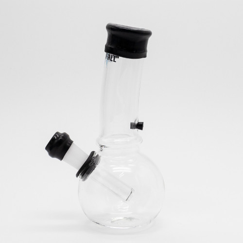 Waterfall Bent Junior Highbrid Series Glass Bong - Black