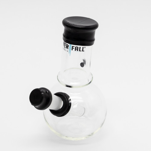 Waterfall Cannon Highbrid Series Glass Bong - Black