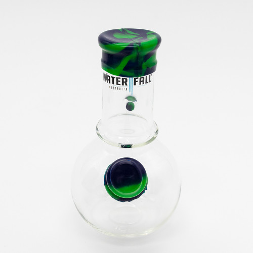 Waterfall Cannon Highbrid Series Glass Bong - Green/Blue