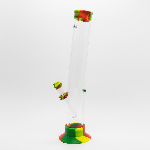 Waterfall Big Lips Highbrid Series Glass Bong - Rasta