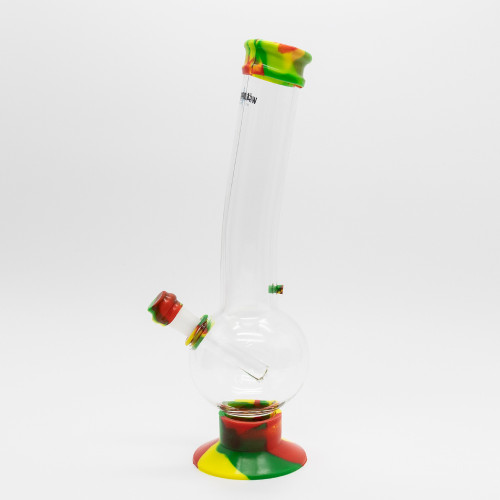 Waterfall Supernova Highbrid Series Glass Bong - Rasta