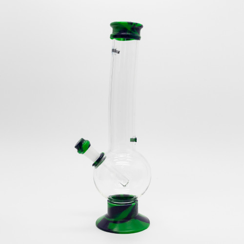 Waterfall Eliminator Highbrid Series Glass Bong With Ash Catcher - Green/Blue