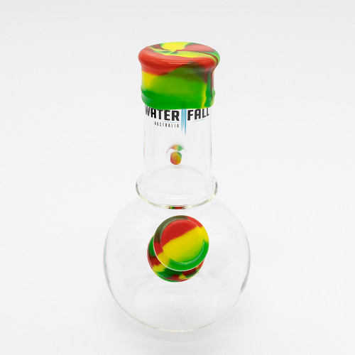Waterfall Cannon Highbrid Series Glass Bong - Rasta