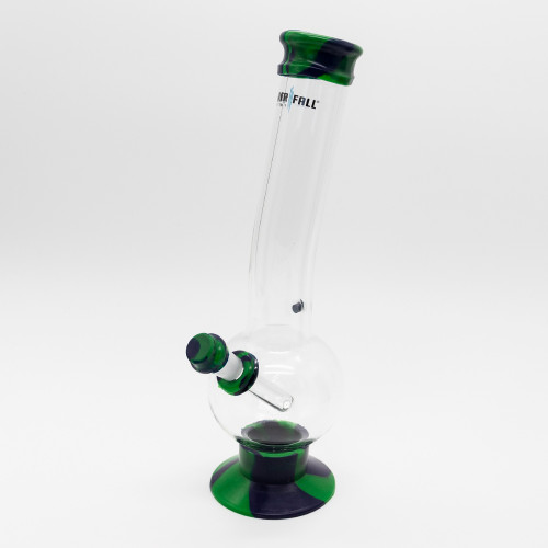 Waterfall Supernova Highbrid Series Glass Bong - Green/Blue