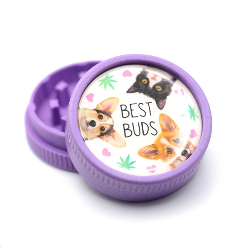 GRINDER - DEGRADABLE BEST BUDS PURPLE FLOWER POWER - 8 PACK