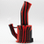 501508242-0004 - BONG- SILICONE BENT SHORT STACK -  BLACK & RED 2 PACK