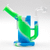 501508244-0005 - BONG- SILICONE STEEL DAB 2 - GREEN/BLUE/WH 2 PACK