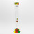 Waterfall Big Lips Highbrid Series Glass Bong - Rasta