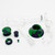Waterfall Small Gripper Highbrid Series Glass Bong - Green/Blue