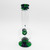 Waterfall Decimator Highbrid Series Glass Bong With Ash Catcher - Green/Blue