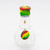 Waterfall Cannon Highbrid Series Glass Bong - Rasta