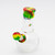 Waterfall Cannon Highbrid Series Glass Bong - Rasta