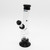 Waterfall Small Gripper Highbrid Series Glass Bong - Black