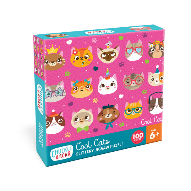 Cool Cats 100 Piece Jigsaw Puzzle Box