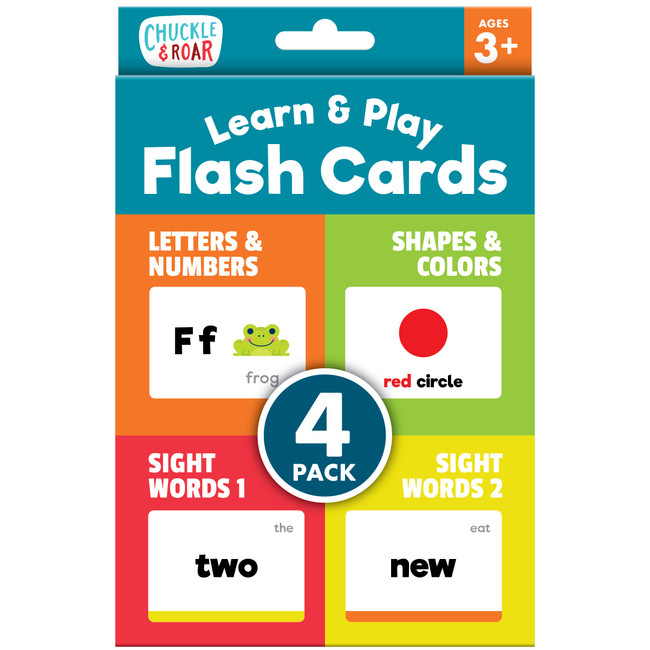 Learn & Play Flash Cards 4-Pack Front