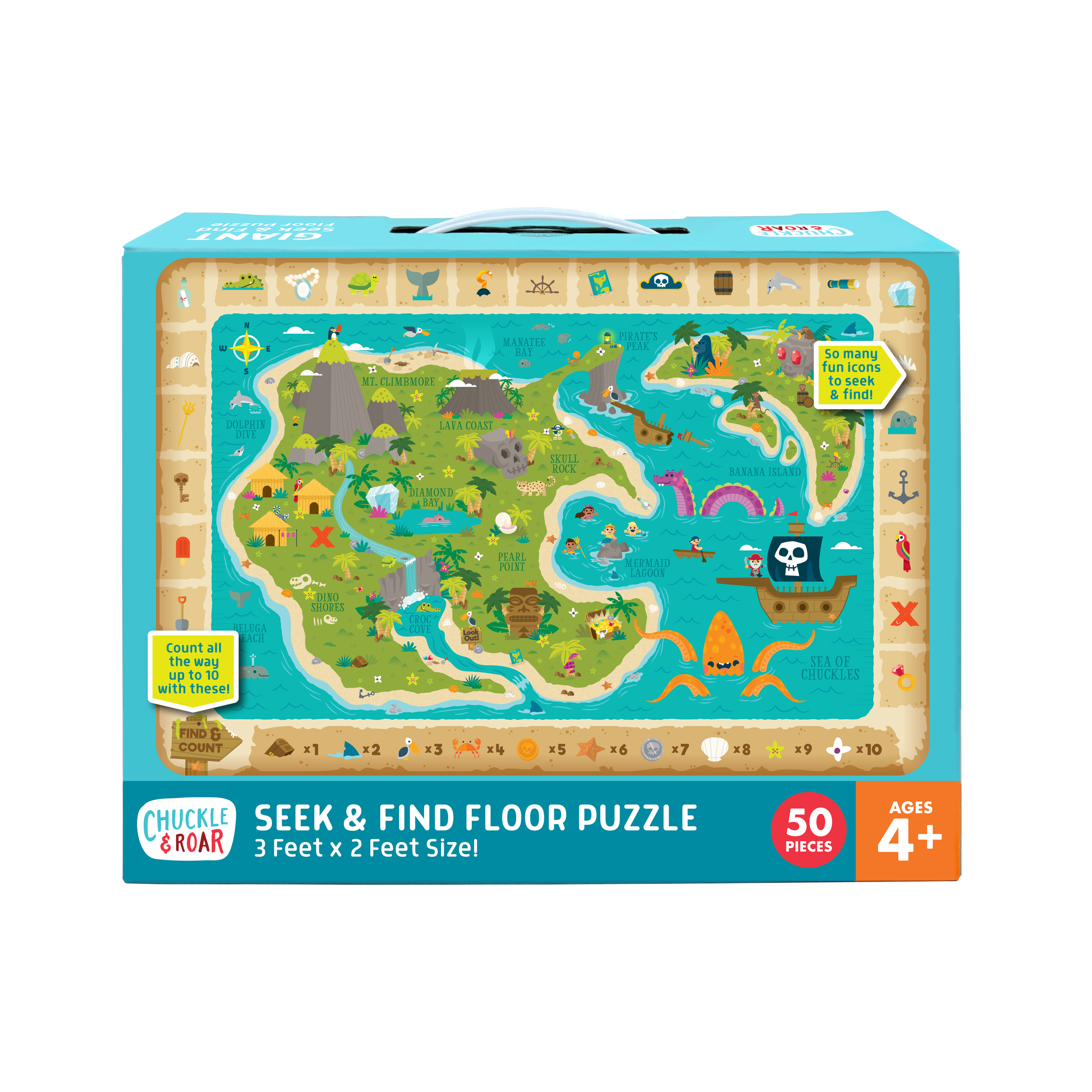Seek u0026 find treasure map jigsaw floor puzzle
