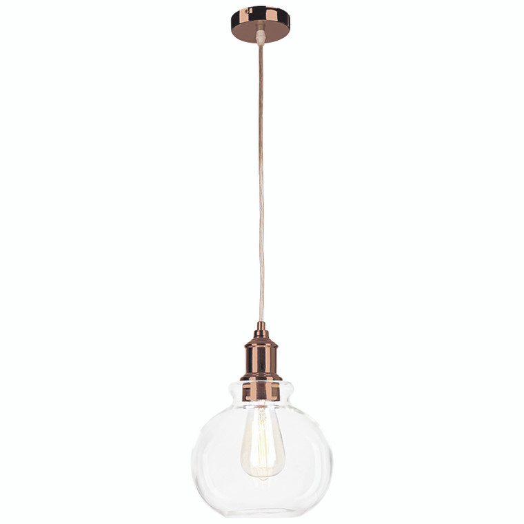 The Vintage Antique Style Copper Pendant in a vintage-inspired room, adding a touch of vintage charm with its copper finish