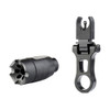 Ultradyne C4 Muzzle Device Combo Dynamount Flip-Up Front Sight Athena Linear Compensator AR-15 1/2"-28, Black