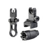 Ultradyne C4 Sight System Combo Dynamount Flip-Up Front Sight Flip-Up Rear Sight, Athena Linear Compensator, AR-15 1/2"-28, Black