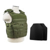NcStar Expert Plate Carrier, 10x12 Level IIIA Shooters Cut 2x Hard Ballistic Plates Green