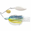 Terminator T-1 Original Titanium Spinnerbait 3/8 oz, Colorado/Willow Blade (Gold/Nickel), Hot Shad, Per 1