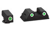 AmeriGlo Classic, Sight, For Glock 43, 3 Dot Tritium Set, Front/Rear, Green with White Outline GL-430