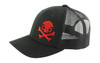 PHU SKULL TRUCKER HAT BLK/RED