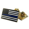Thin Blue Line Classic Thin Blue Line American Flag Pin, Double Clutch Backing PIN-CLASSIC