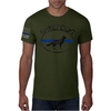 Thin Blue Line Mens T-Shirt -Thin Blue Line Sheepdog SHEEPDOG-GREEN-LARGE