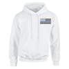 Thin Blue Line Hoodie - Thin Blue Line American Flag TBL-H-SMALL-LOGO-WHITE-LARGE